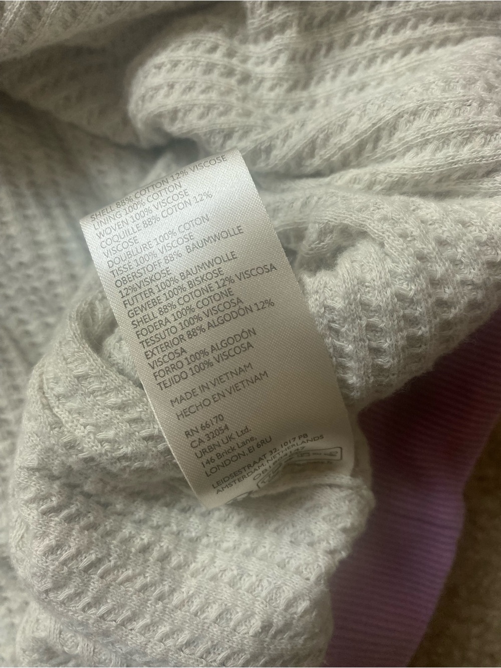 Free People By Your Side Lined Hoodie Sweatshirt Lilac Large - Picture 6 of 8